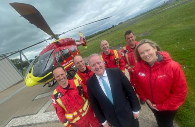 Midlands Air Ambulance Charity Mark Pritchard MP