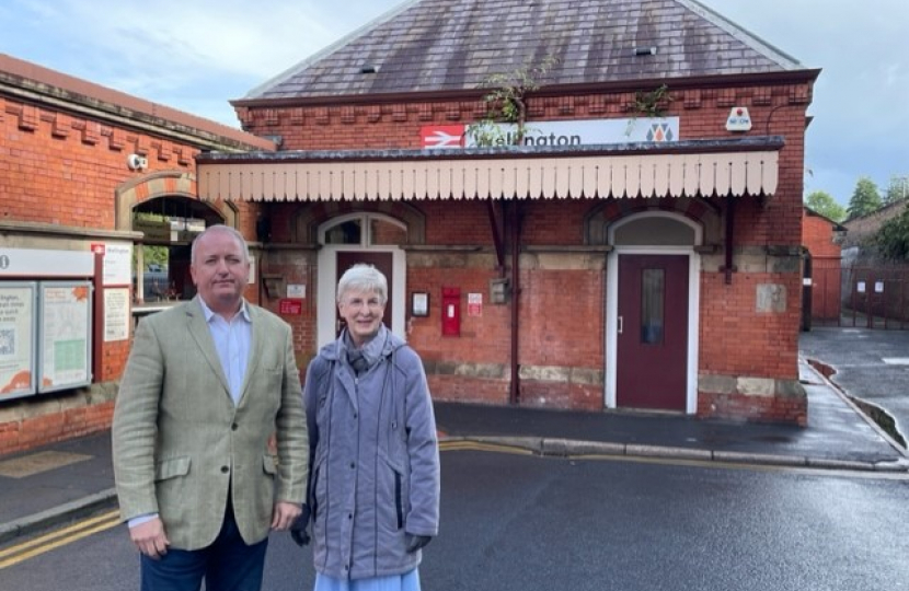 Mark Pritchard MP Dorothy Roberts Wellington Station